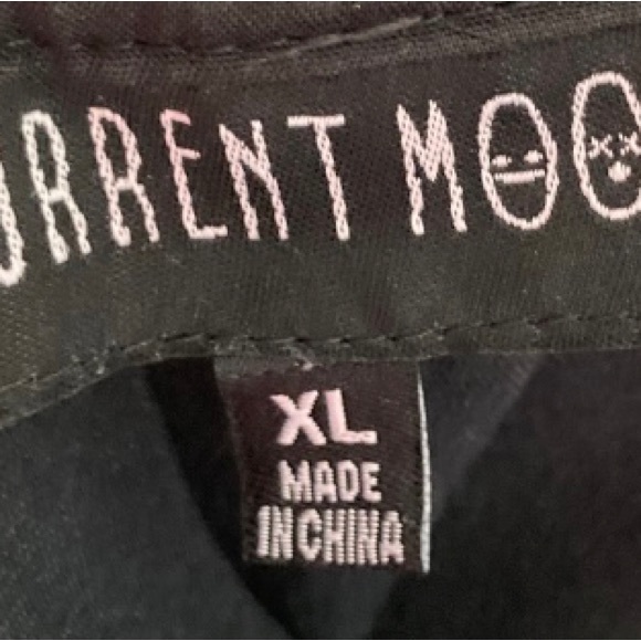 CURRENT MOOD Black Leather Dolls Kill Pleated Mini Skirt O Ring Details, XL - Picture 8 of 10